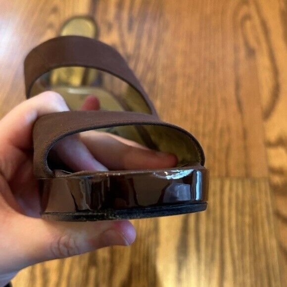 STRIKING Yves Saint Laurent Strappy Platform Slip-on Slides Size 7.5 - Picture 3 of 5